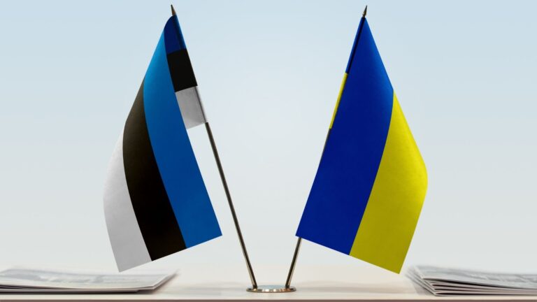 flaga Estonii i Ukrainy